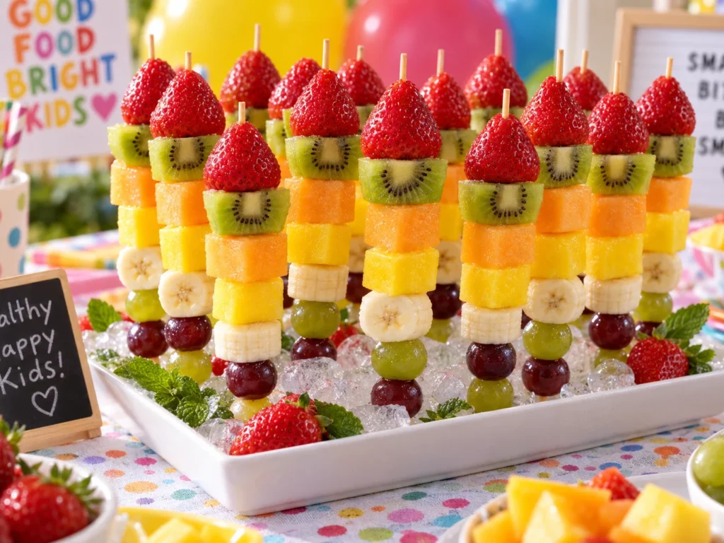 Passo 6 da receita Espetinho de Frutas para Crianças: Receita Divertida, Colorida e Saudável