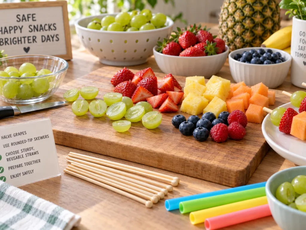 Passo 5 da receita Espetinho de Frutas para Crianças: Receita Divertida, Colorida e Saudável