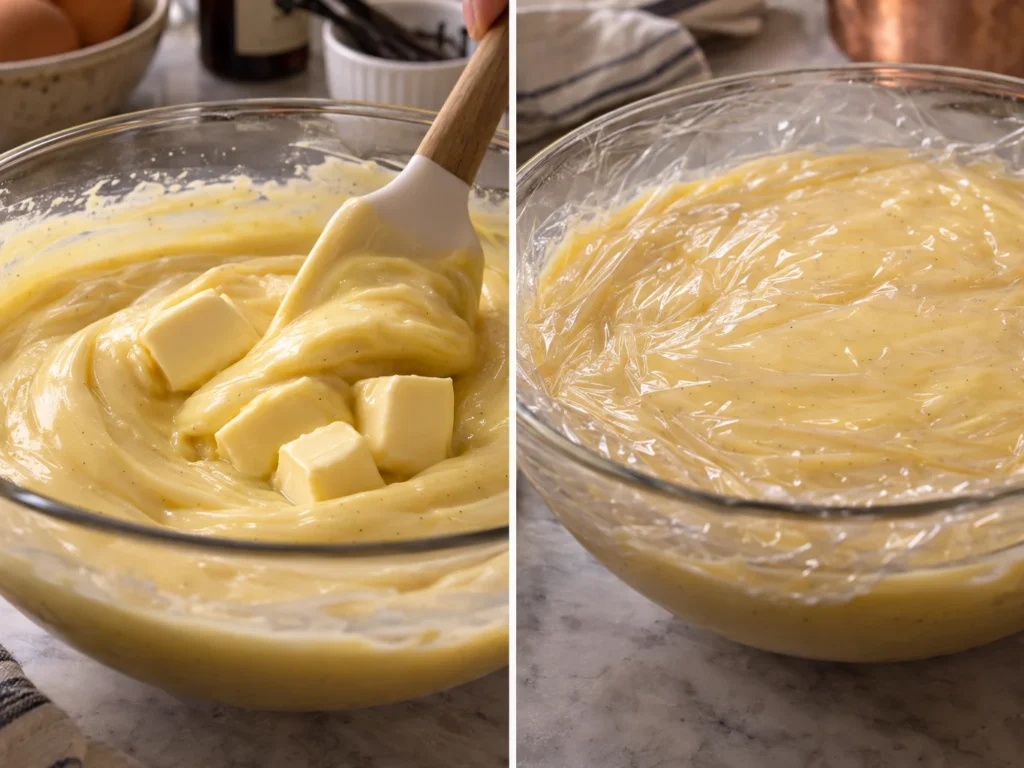 Passo 5 da receita Torta de Morango Clássica: Massa Crocante, Creme de Baunilha e Frutas Frescas